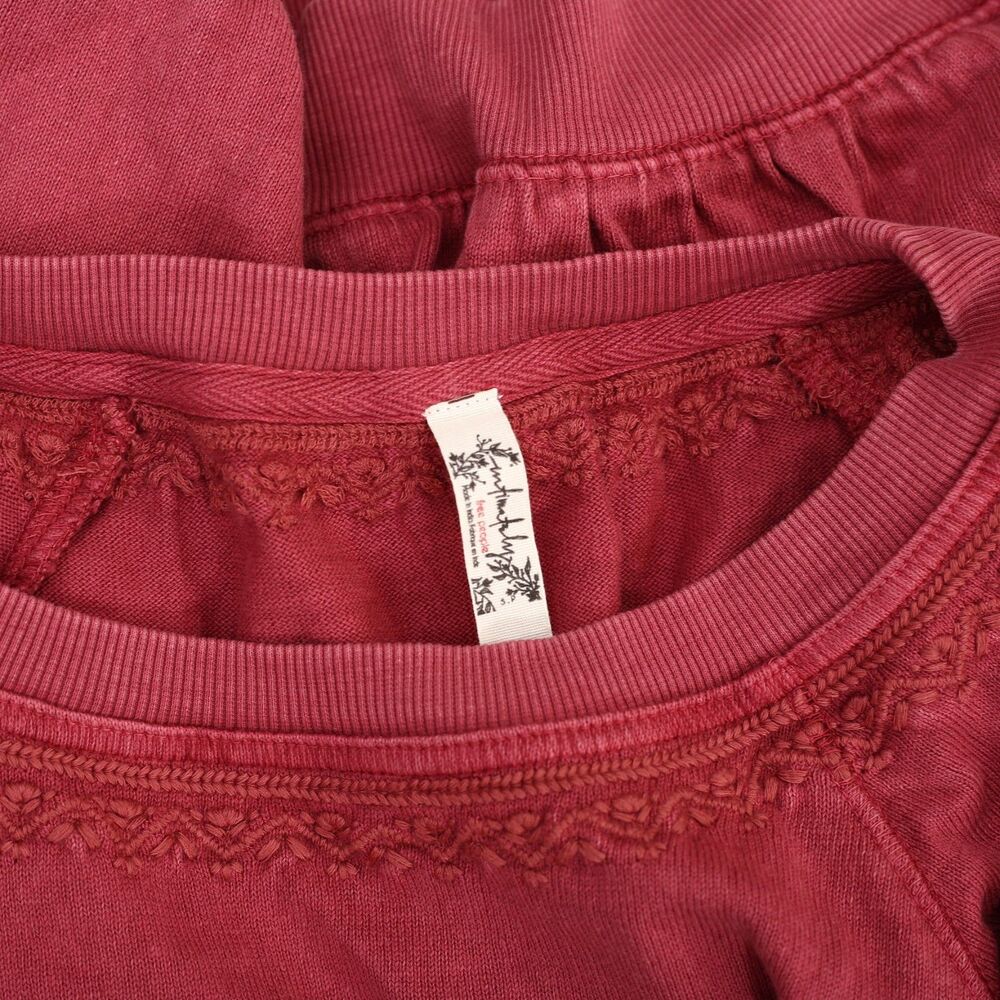 Free People Intimately Feeling Special Pullover Blouse Top Embroidered S 286453 - Picture 9 of 9